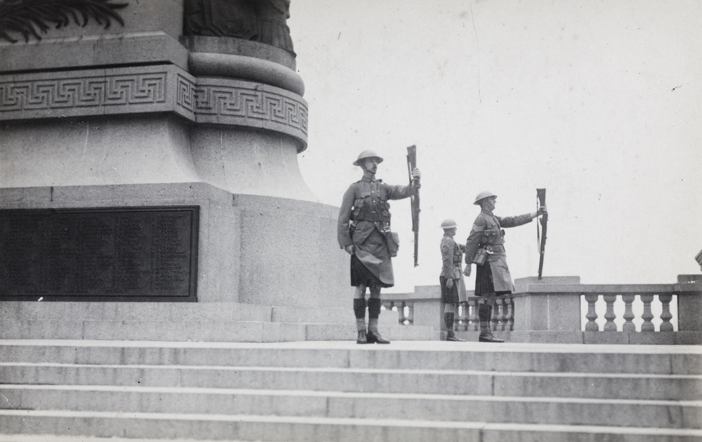 Scottish Company, SVC, at the Allied War Memorial, Shanghai