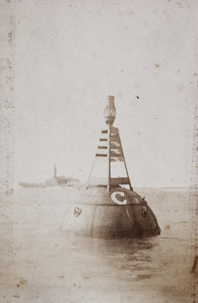 A light buoy in the sea