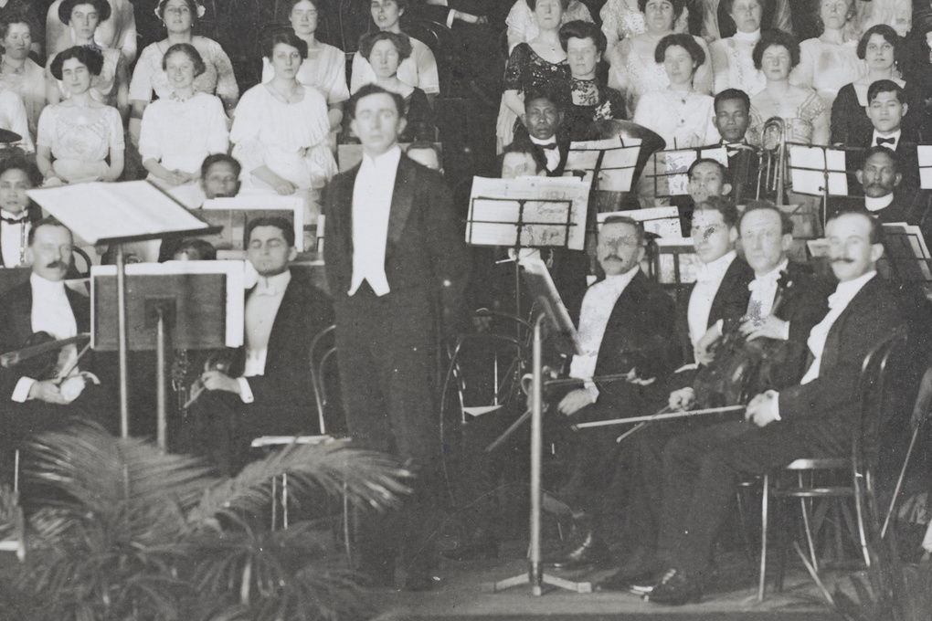 Rudolf Buck and part of the Shanghai Symphony Orchestra, Shanghai