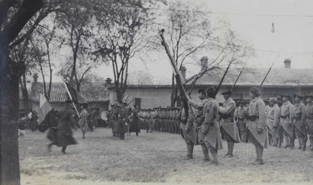 Allied troops on British Legation lawn, Beijing