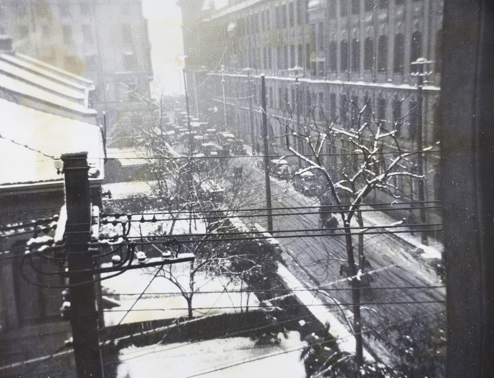Snow in Peking Road, Shanghai, January 1931
