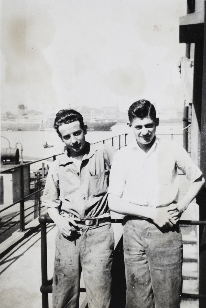 Bill Sweeney and Willie Mulvey, British Cigarette Company factory, Pudong, Shanghai