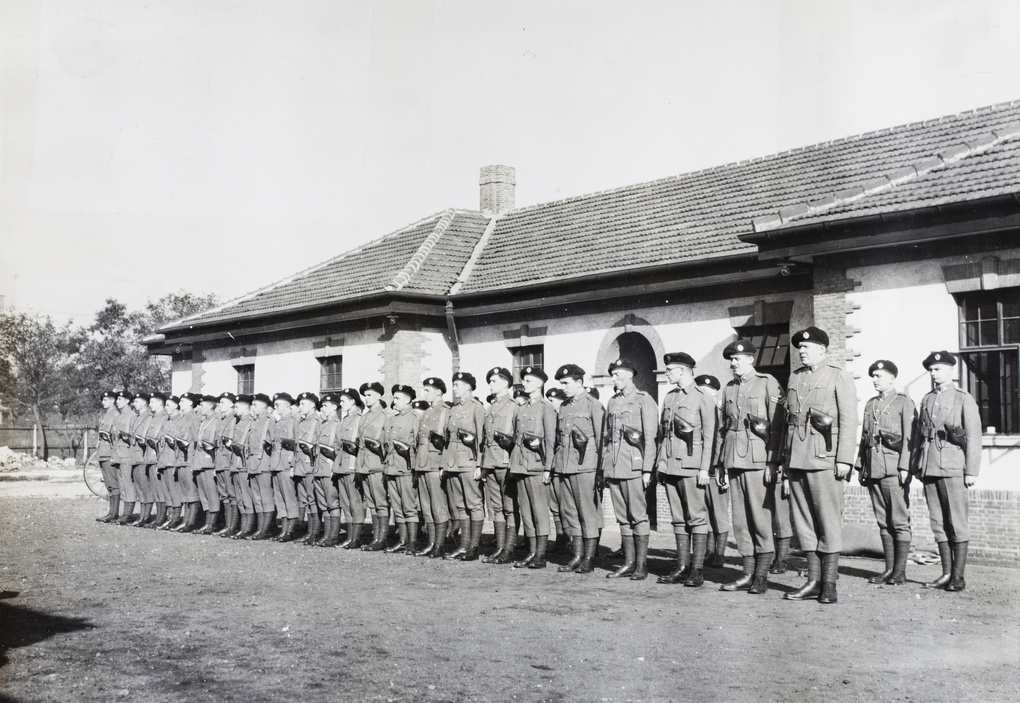 Armoured Car Company on parade, Shanghai Volunteer Corps training camp, 1931