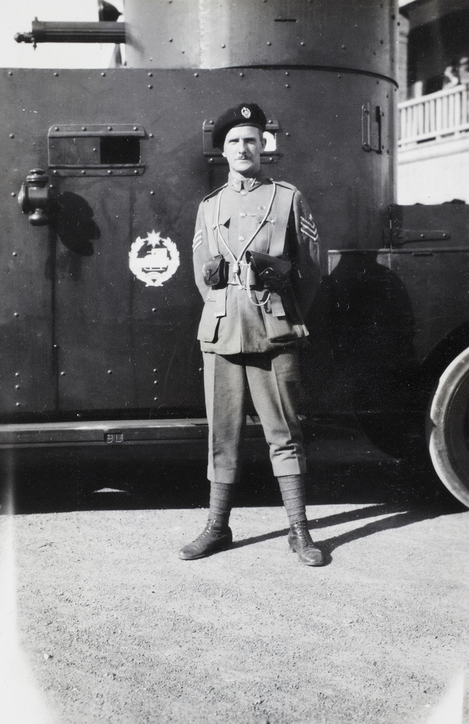 Sergeant Pulman, Armoured Car Company, Shanghai Volunteer Corps training camp, 1931