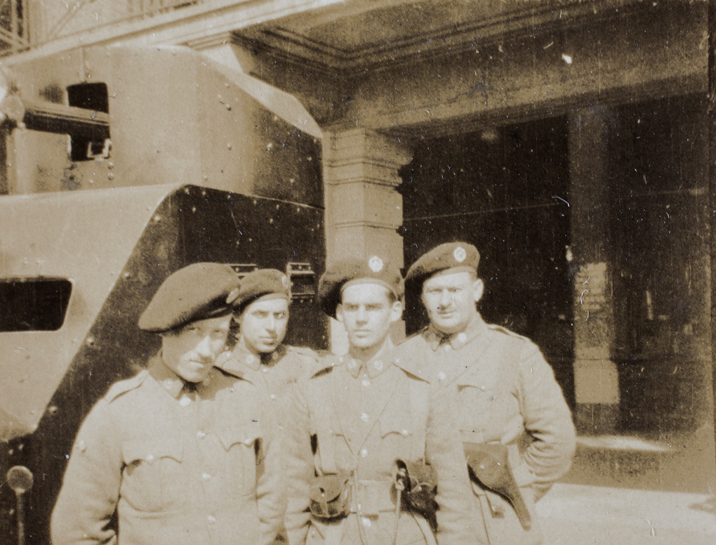 Mr Davey, N. J. Palmer, Jack Ephgrave and Jack Goldman of Armoured Car Company, Shanghai Volunteer Corps,1932