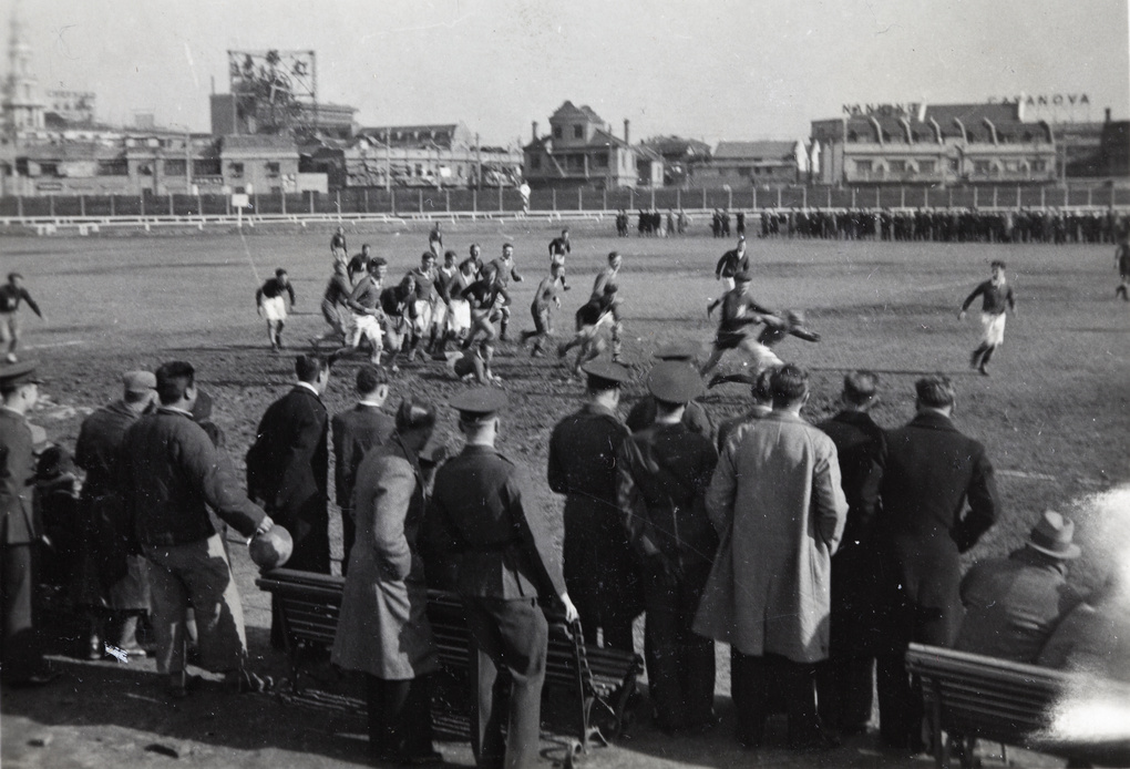 Rugby match between Fourth Marines and Armoured Car Company, Shanghai Recreation Ground, 1933