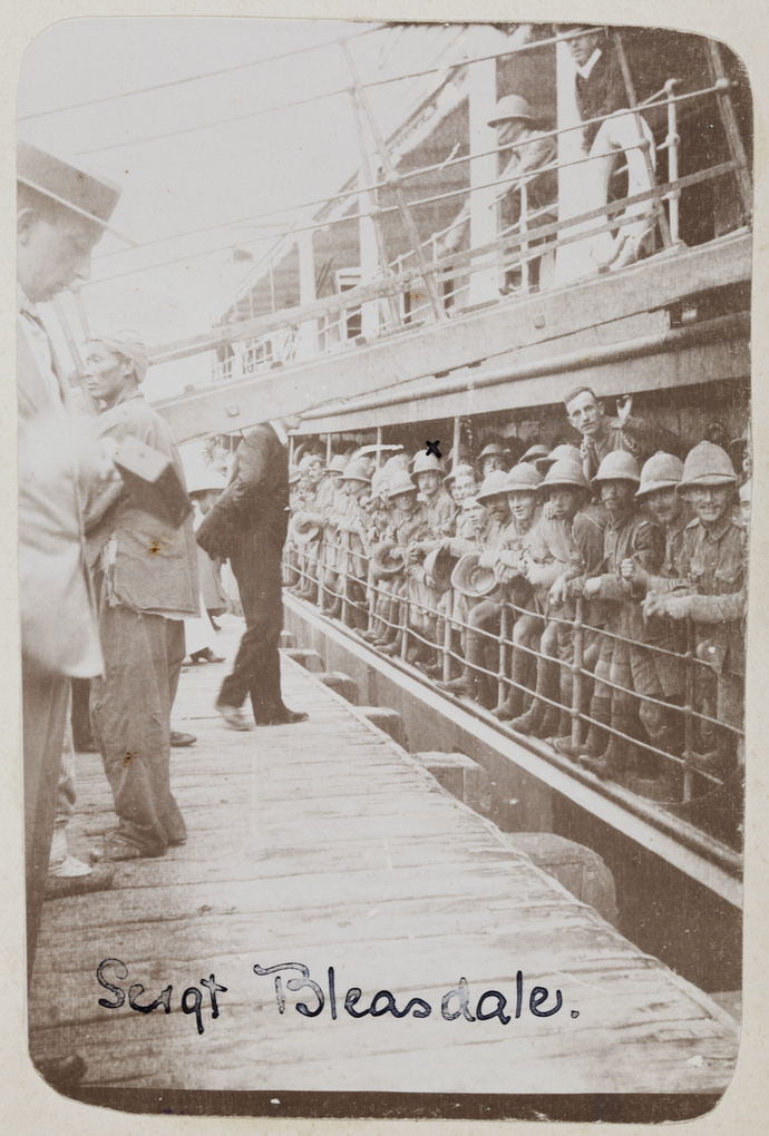 2nd South Wales Borderers, on ss Shuntien, at Tianjin, bound for Qingdao