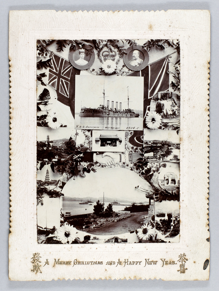 A photomontage Christmas card, 1904