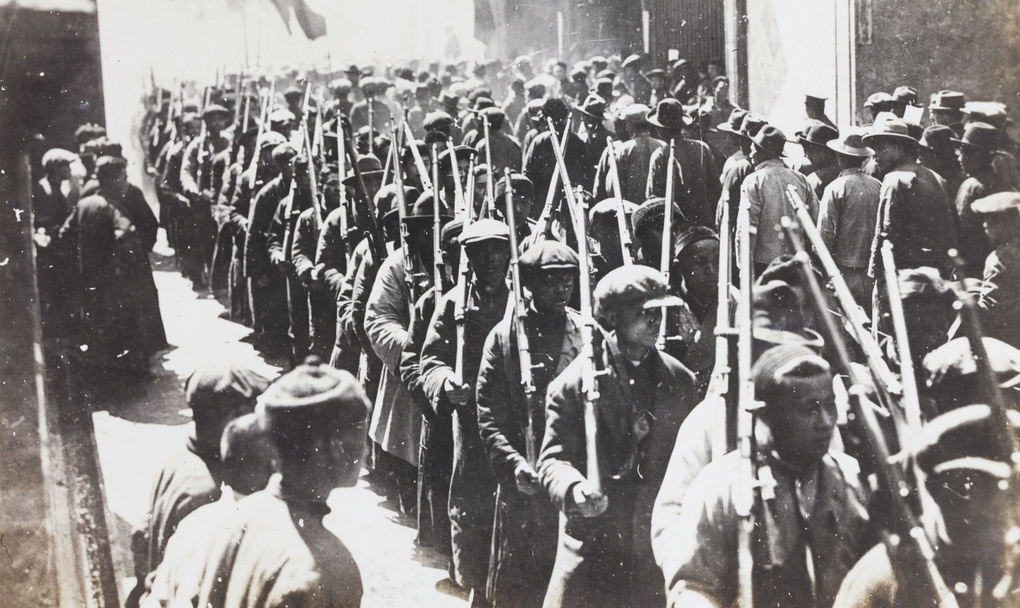 Workers' militia marching in Shanghai, 27 March 1927
