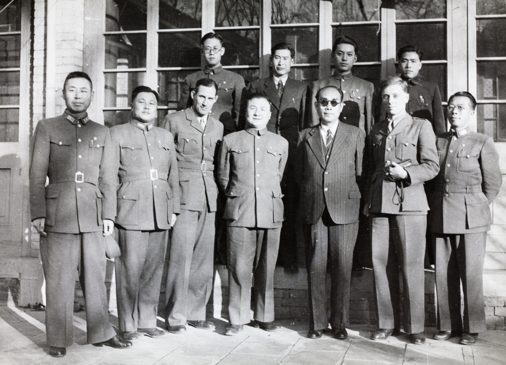 Chinese Directorate of Military Intelligence staff with British Special Operations Executive colleagues, Peking