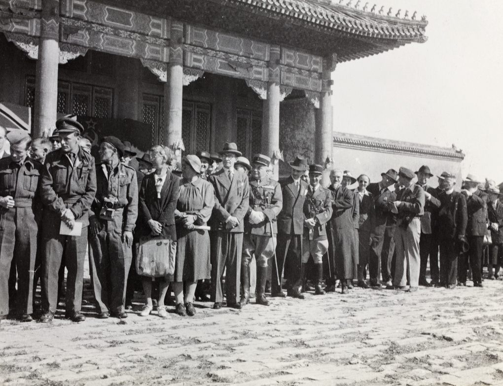 American, French, and British attendees at Japanese surrender, Peking