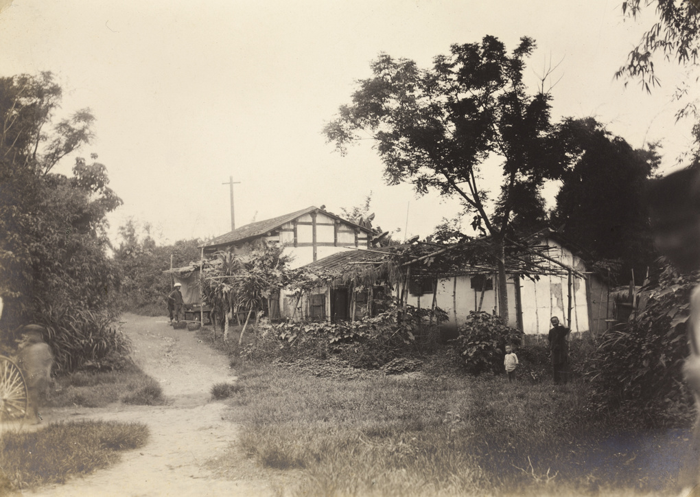 Roadside houses and produce stall, Taiwan