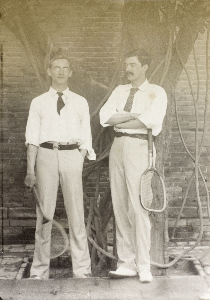 Henry Somerset Saunderson and another tennis player