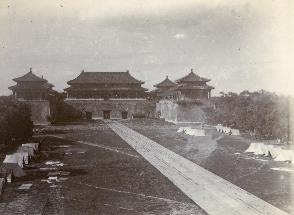 Encampment by Meridian Gate, the Forbidden City, Peking