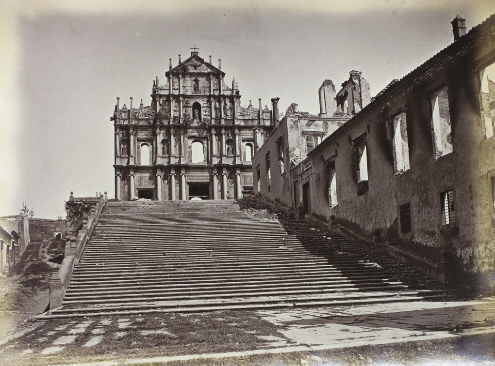 Ruins of St Paul's after the 1874 typhoon, Macau