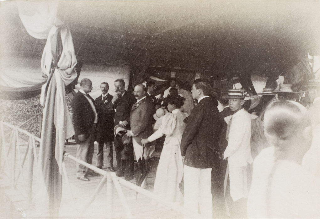 Governor William Robinson laying the foundation stone of Victoria Jubilee Hospital, Hong Kong