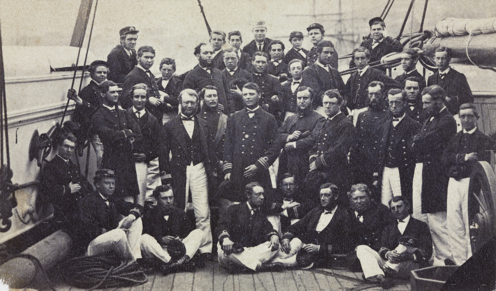 Commodore Powell and Officers, HMS Topaze