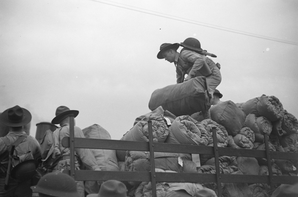 American Marines on truck, Shanghai