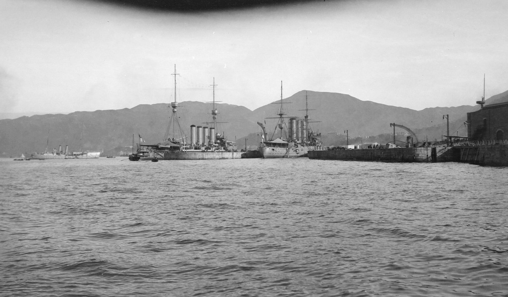 Warships in Hong Kong harbour, 1911-1912