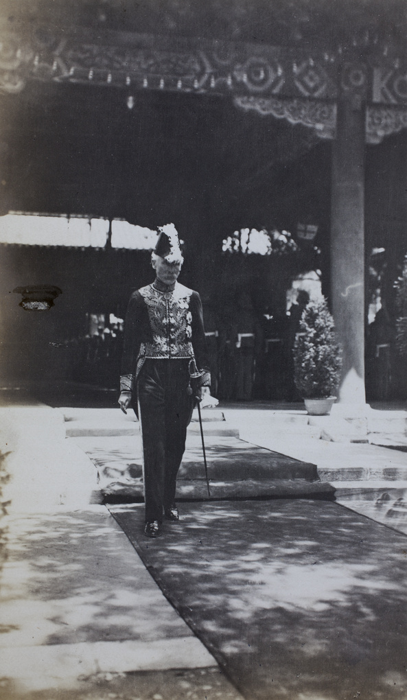 Sir John Newell Jordan at a celebration for the coronation of King George V, British Legation, Peking