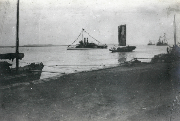 Ships flying pennants