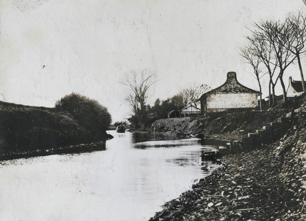 Houses by a waterway