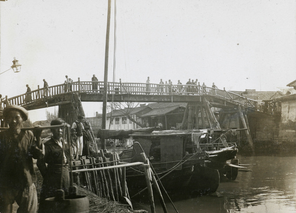 A wooden footbridge, maybe in Shanghai