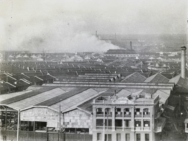 A fire among factories, Shanghai