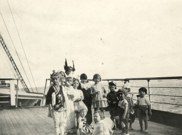 Children’s fancy dress on the ‘Atsuta’