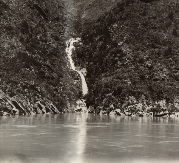 A stream running into a river