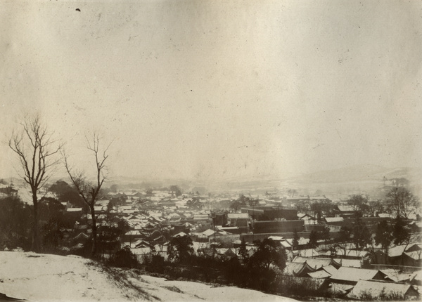 Cityscape with snow