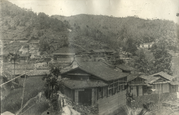 A hillside village