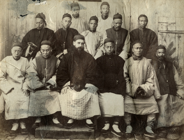 Group of Chinese men with Bishop Banister