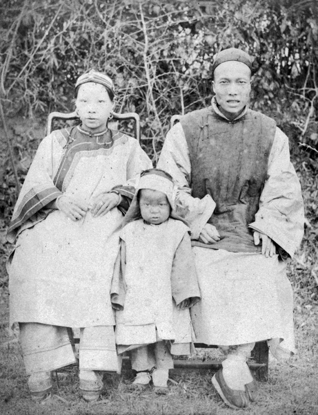 Chinese couple with a child