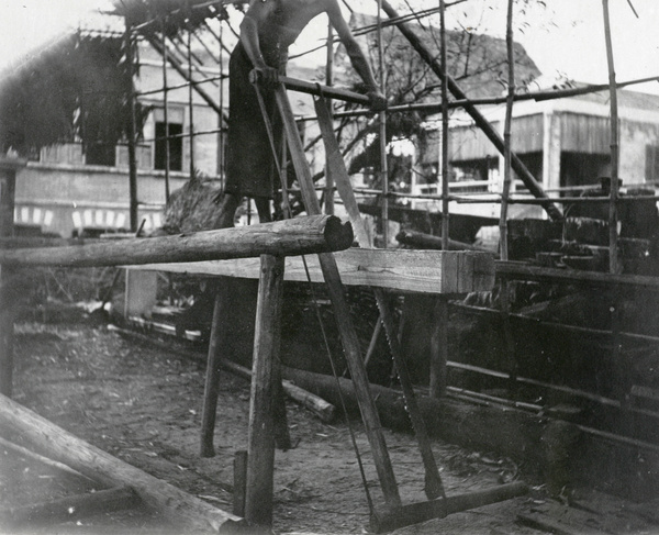 Sawing timber