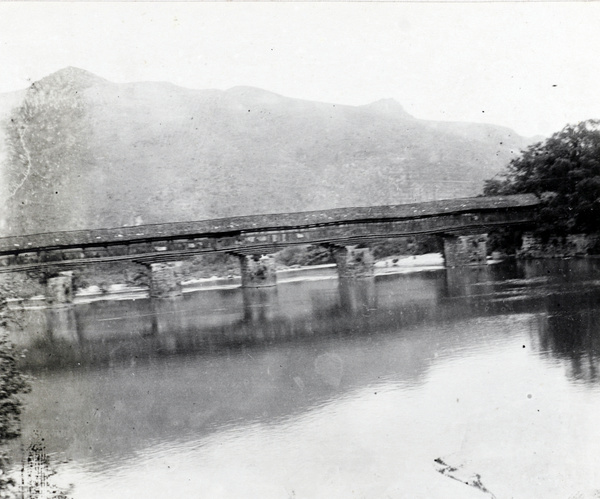 A covered bridge in Kwangsi