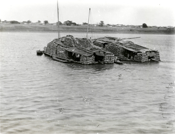 Boats on West River laden with firewood for Hong Kong