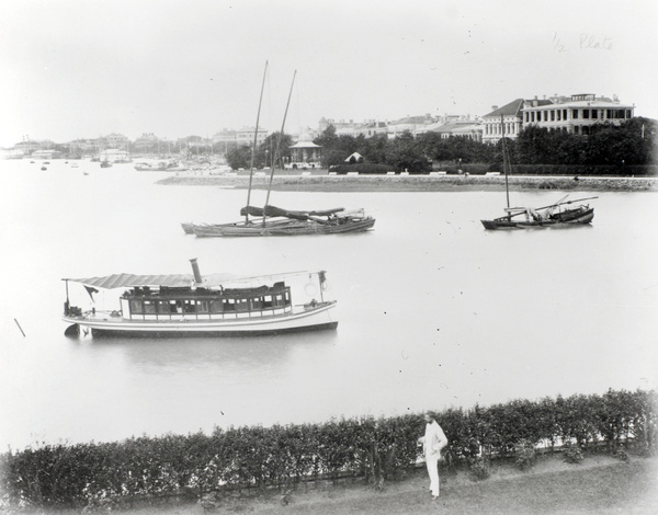 Garden Point, and boats, Soochow Creek, Shanghai