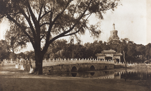 Yongan Bridge and the White Dagoba, Jade Island, Peking