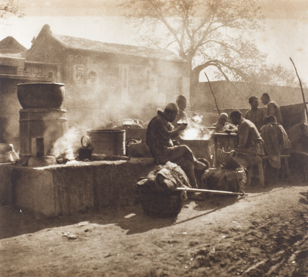 Mid-day meal at a street food kitchen, Peking