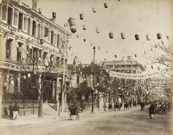 The Bund, Shanghai, en fête for the Duke of Connaught’s visit