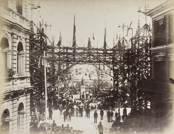 The Duke of Connaught unveiling the statue of Sir Harry Parkes, Bund, Shanghai