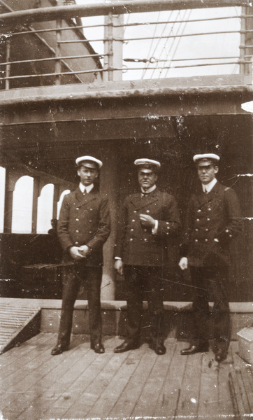 Mr McLeod, Mr Tyrer and Dr Hughes, on ss Oriental