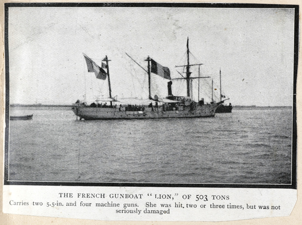 The French gunboat 'Lion'