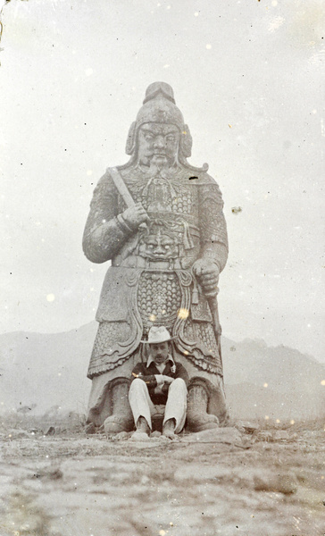 Stone figure of a general or military mandarin, Ming Tombs, Peking