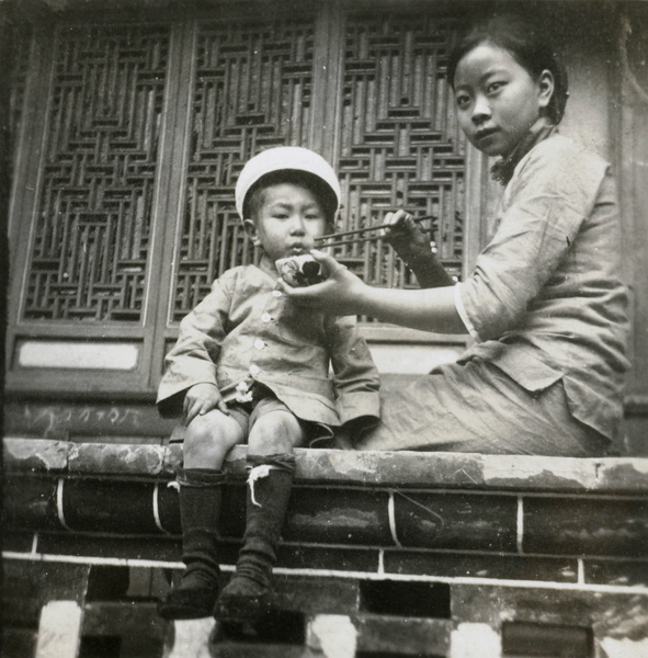 Mealtime at the Methodist Mission School, Chaotung