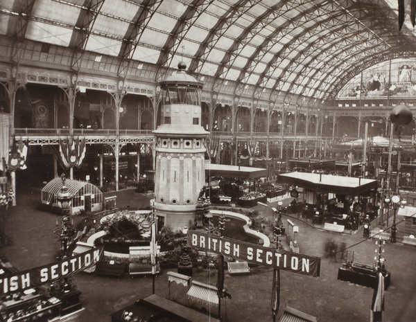 Lighthouse exhibit at the International Exhibition of Electricity, Paris, 1881