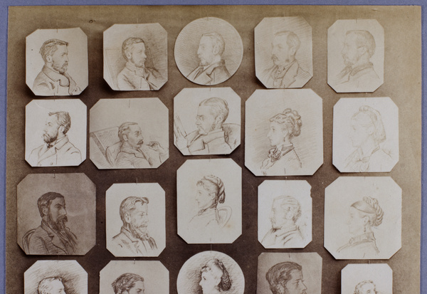 Portrait sketches of foreigners by Bessie L'Evesque Pirkis, Beijing, 1877 (detail)