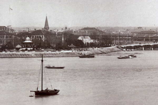 Garden Point, bandstand, Margary Memorial, the Bund and Garden Bridge, Shanghai