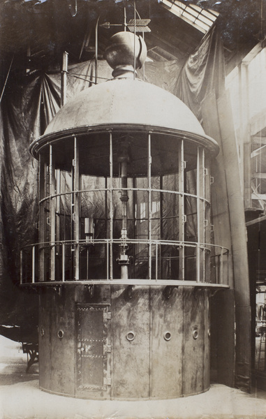 Lantern room of a partially made lighthouse, England